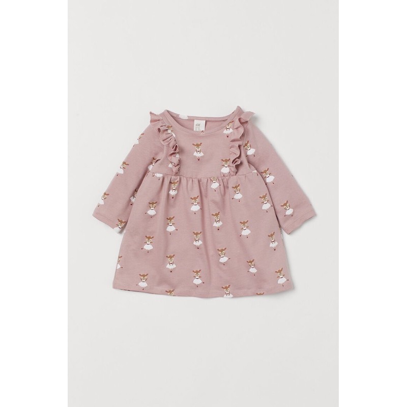 H&M SALE DRESS RUFFLED PINK FOR BABY GIRL