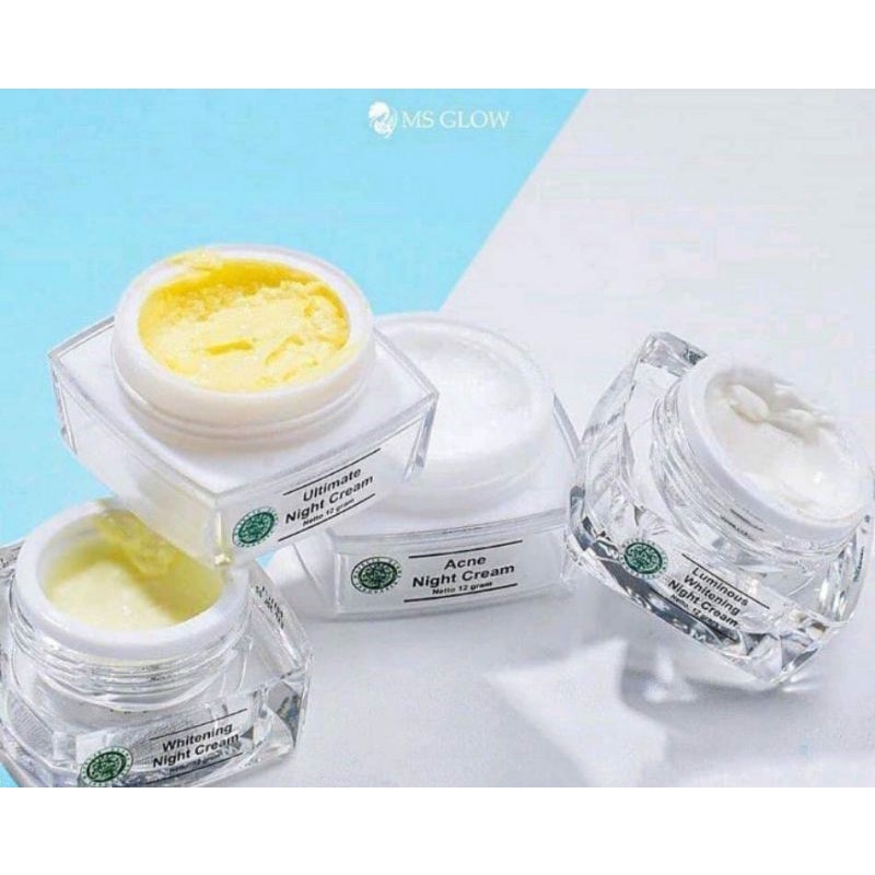 Night Cream MS Glow/Night whitening ms glow /night acne ms glow/night luminous ms glow/ night ultima