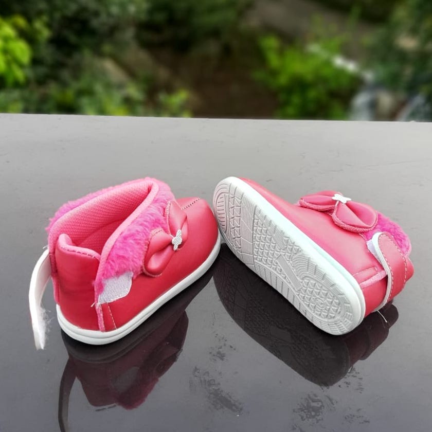 Sepatu Pesta Anak Perempuan 1 - 6 tahun, Sepatu Boots Anak SPP03  - Motif Pita