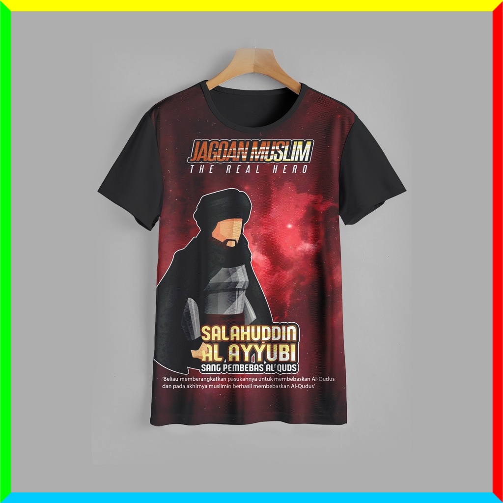 baju Kaos Anak Jagoan Muslim SALAHUDDIN AL AYYUBI 3D
