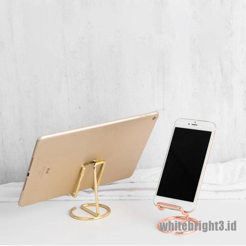 &lt; White3 &gt; Stand Display Handphone / Tablet Bahan Besi Tempa Gaya Nordic