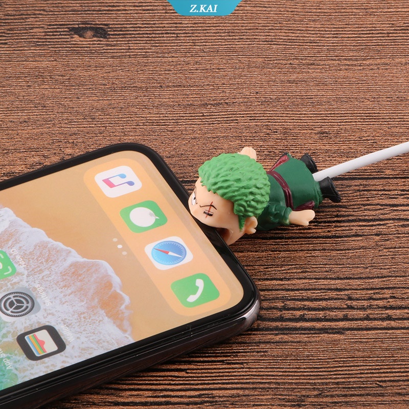 Siancs Pelindung Kabel Data / Charger / Earphone Model Kartun One Piece Untuk Iphone