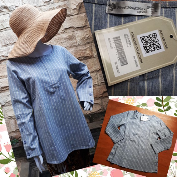 BLOUSE WANITA HEAD HAND HEART 3H WITH TAG