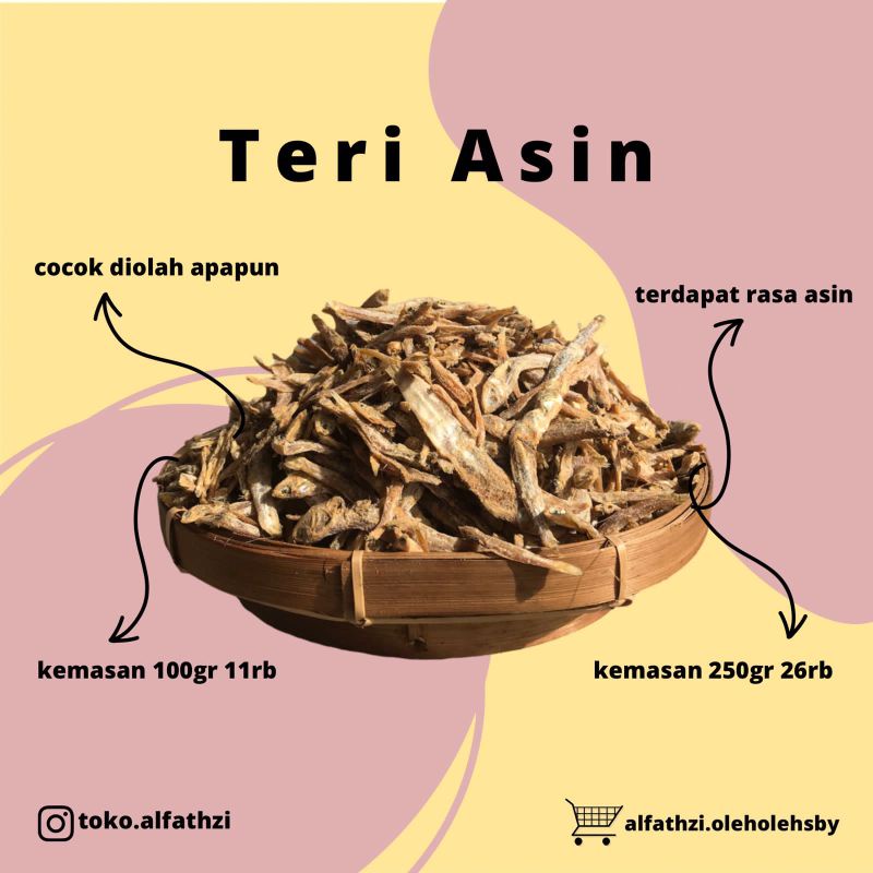 

✨Oleh-Oleh Surabaya✨ Ikan asin Teri Basah 100gr