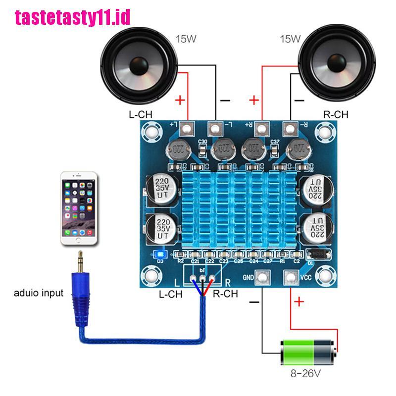 30w + 30W DC8-26V Dual Channel Stereo High Power Amplifier