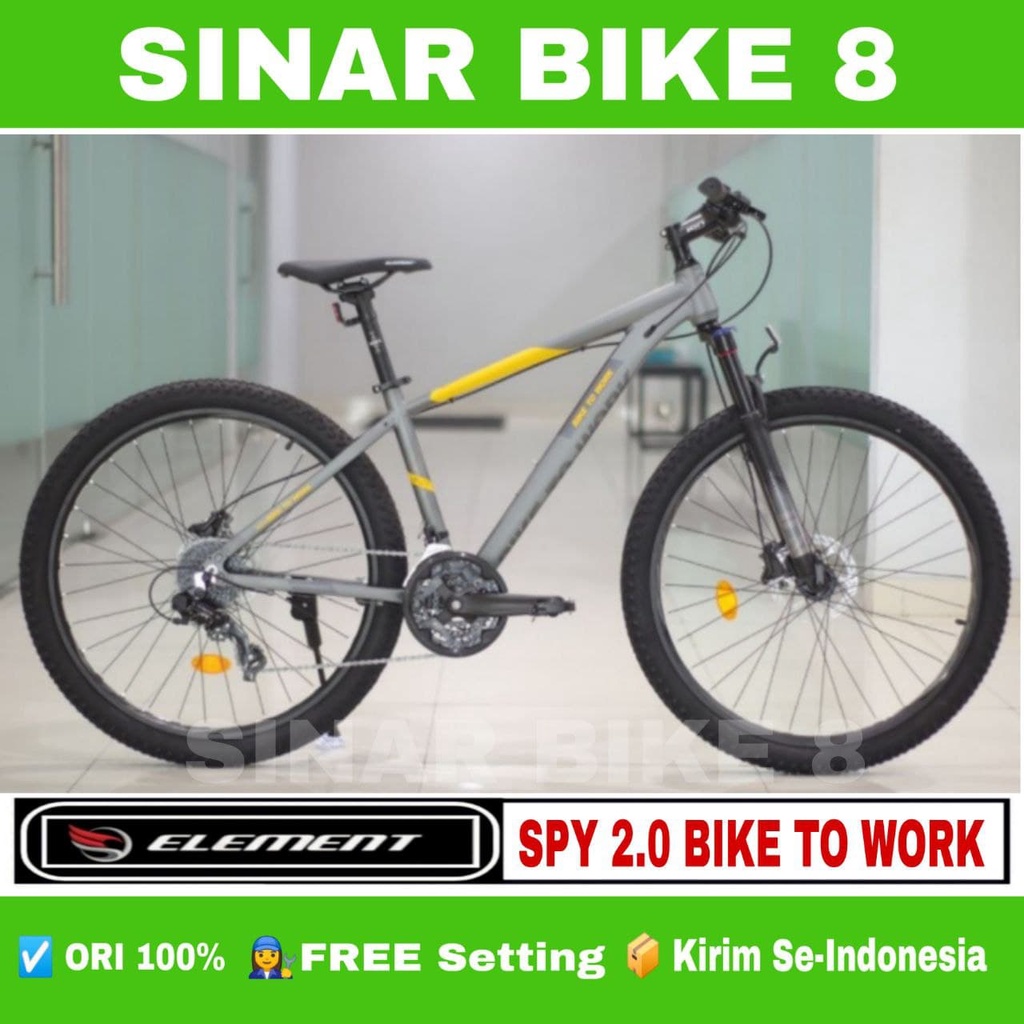 Sepeda Gunung Ukuran 27.5 MTB ELEMENT SPY 2.0 B2W Bike To Work Alloy 24 Speed