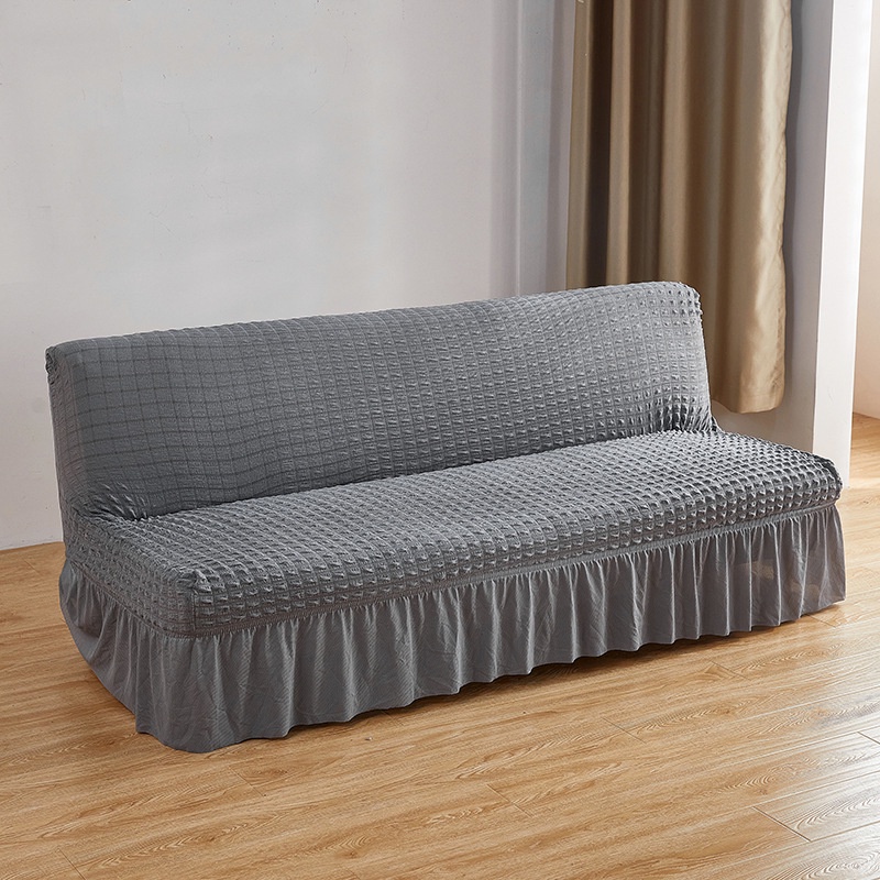 Cover Sofa Bed Sarung Sofa Bed Elastic Sofa Bed Cover With Skirt / Penutup Sarung Alas SofaBed Elastis Tebal Polos Renda