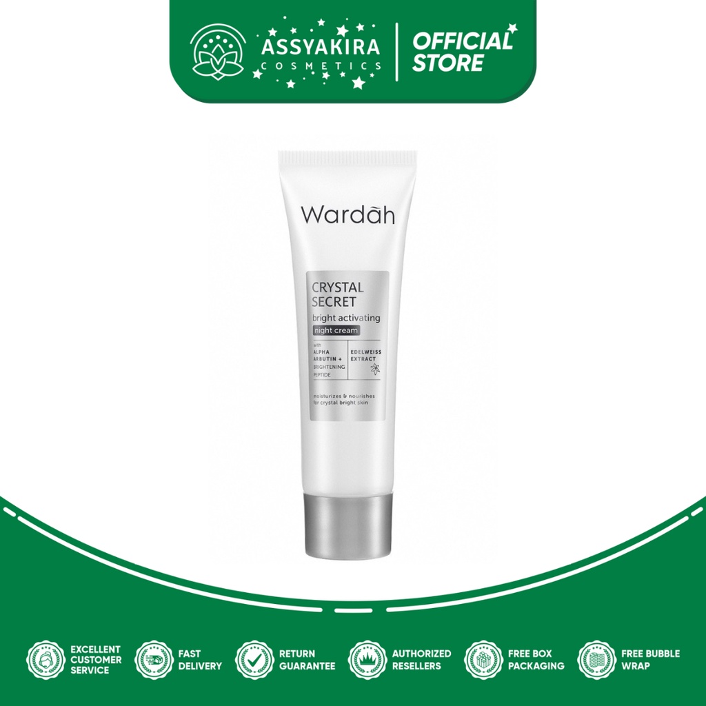 Wardah Crystal Secret Night Cream 15ml | Wardah White Secret Night Cream 17ml