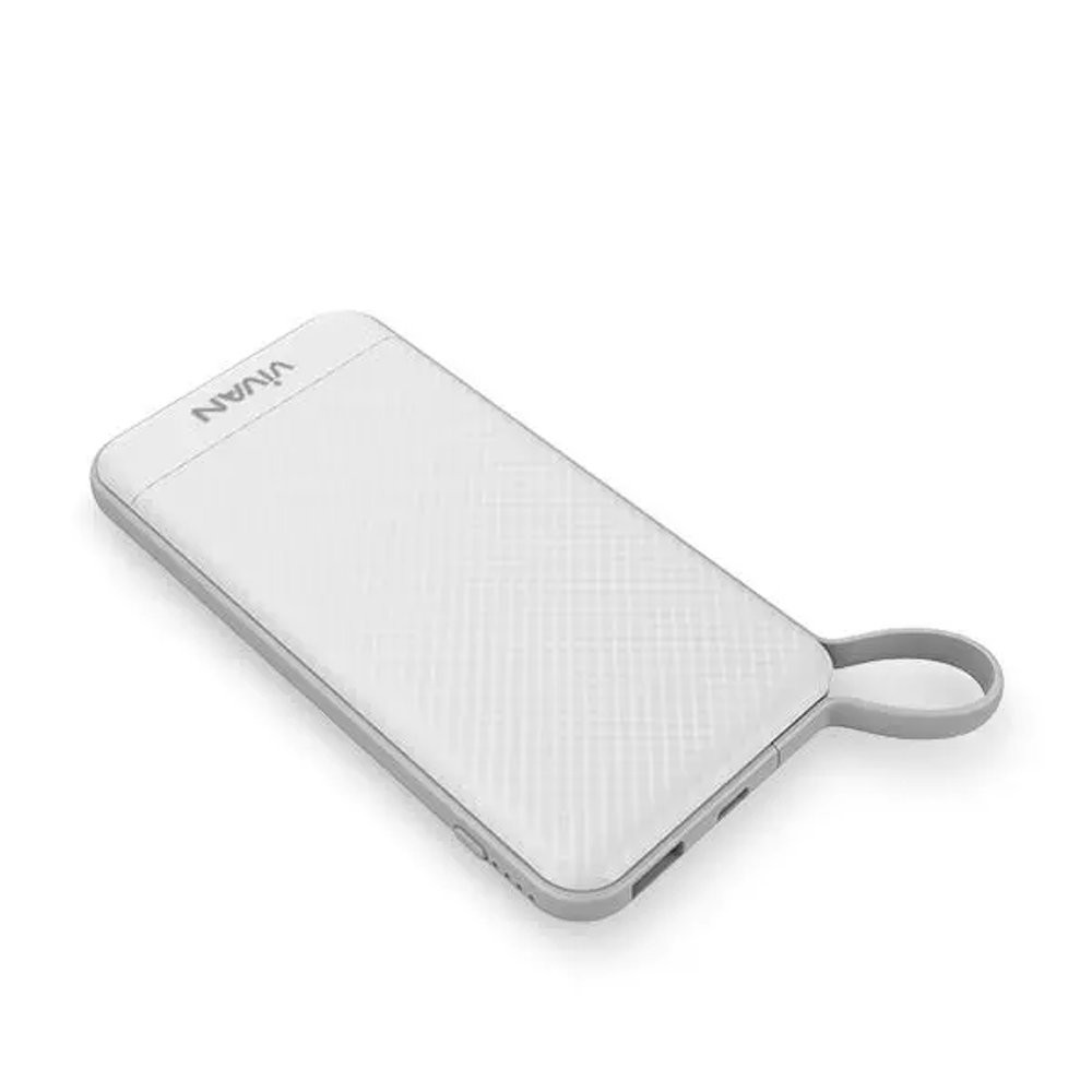 Vivan VPB-S10 10200mAh 2.4A Power Bank With Micro Charging Cable White