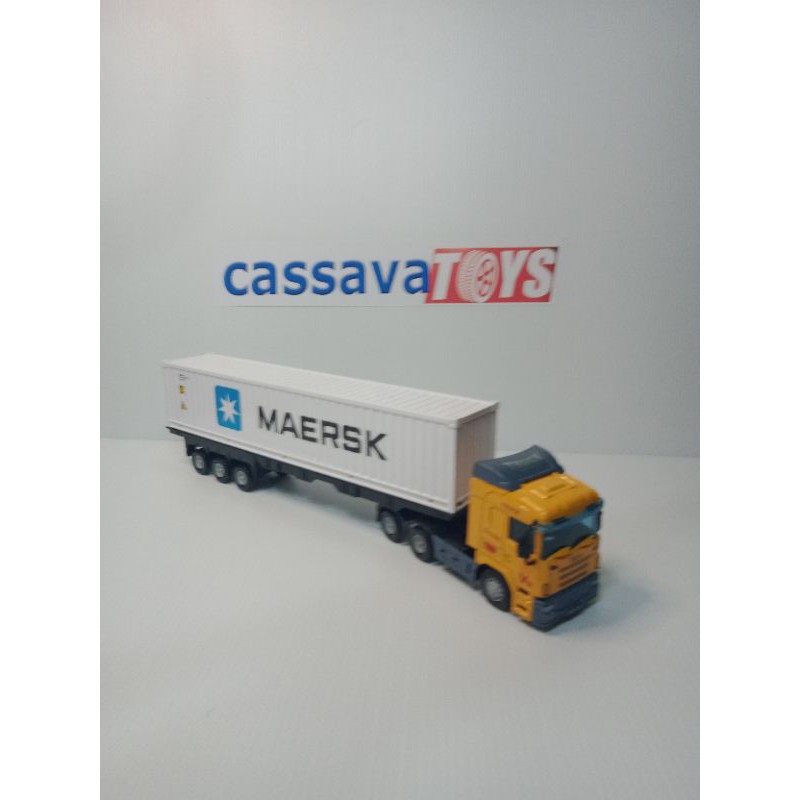 Diecast truck Container MAERSK Miniatur truk trailer scala 43 polos