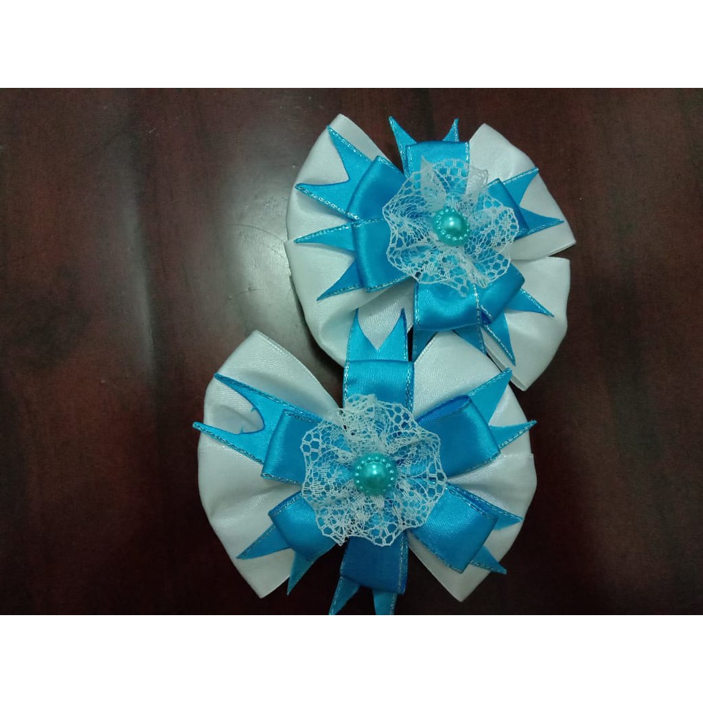 

Pita double 6 layer putih biru
