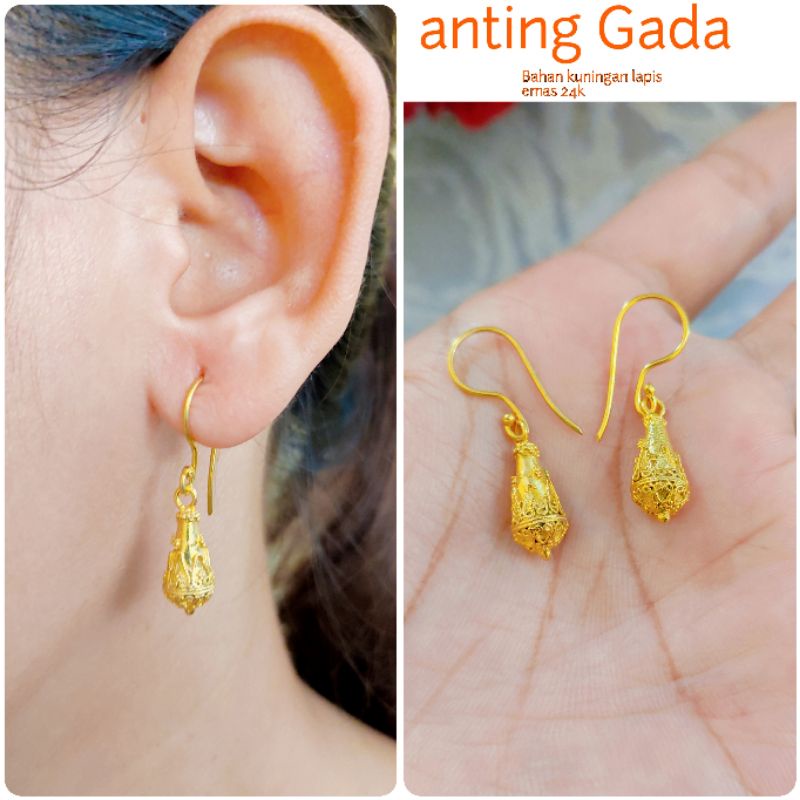 anting Gada replika motif emas