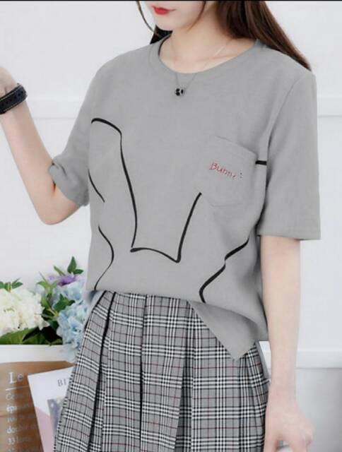 RABBIT TEE/BLOUSE WANITA KEKINIAN