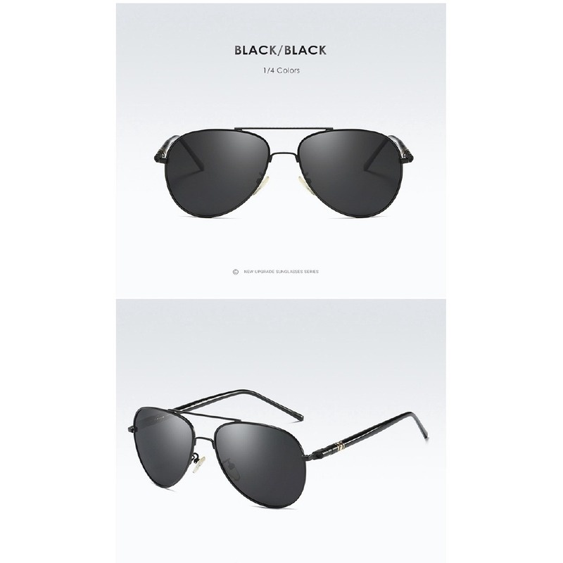 (YUZHU) Bayar di Tempat Terpolarisasi Kacamata Hitam Wanita/Pria Aviator Besi Frame Sunglasses