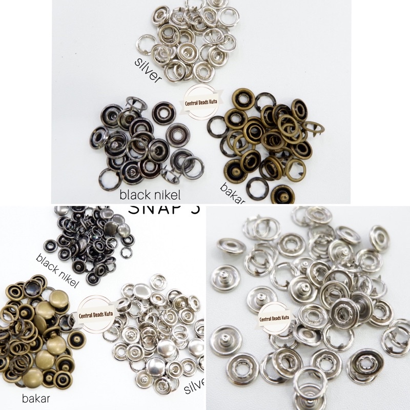 (lusin) KANCING SNAP / KANCING SNAP BABY / KANCING KLEPET BESI / KANCING DOMPET / KANCING CLEPET