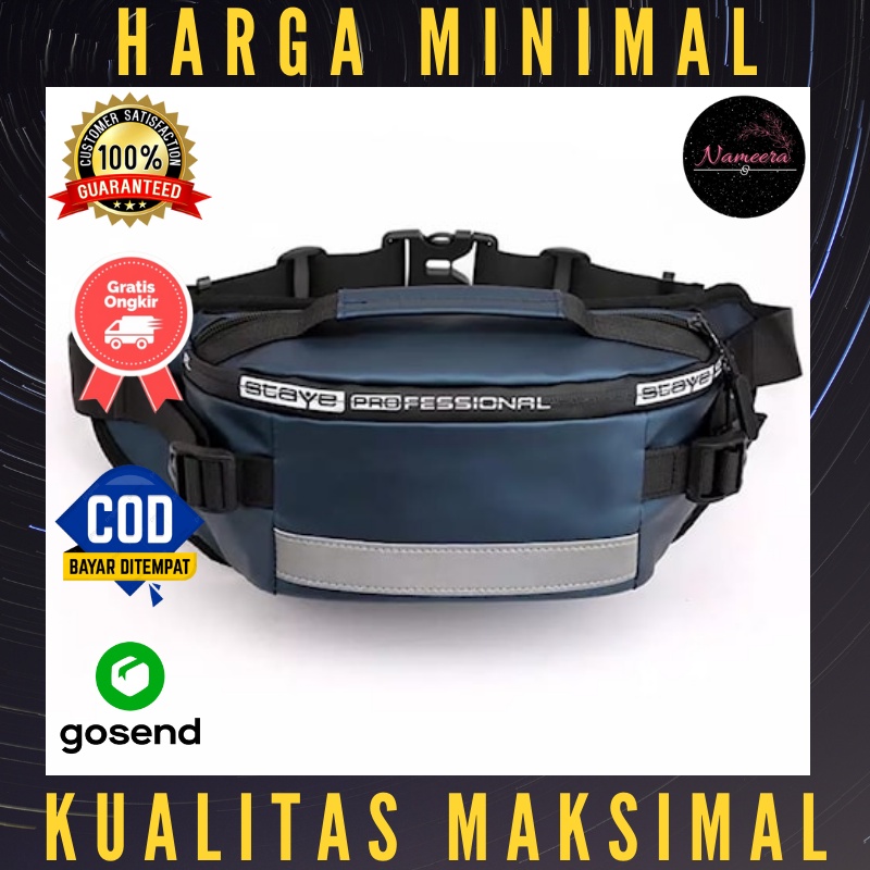 Waistbag Waterproof Pria Cowok Remaja Dewasa - Tas Weistbag Waterproof Laki Laki Murah -  Tas Pingga