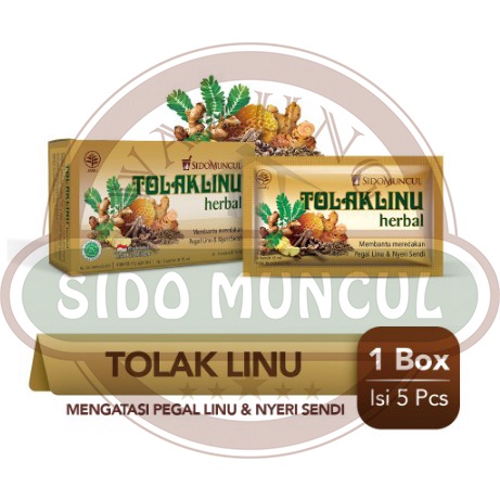 

Tolak Linu Cair Dus 5's Herbal Alami - Pegal Linu Nyeri Sendi