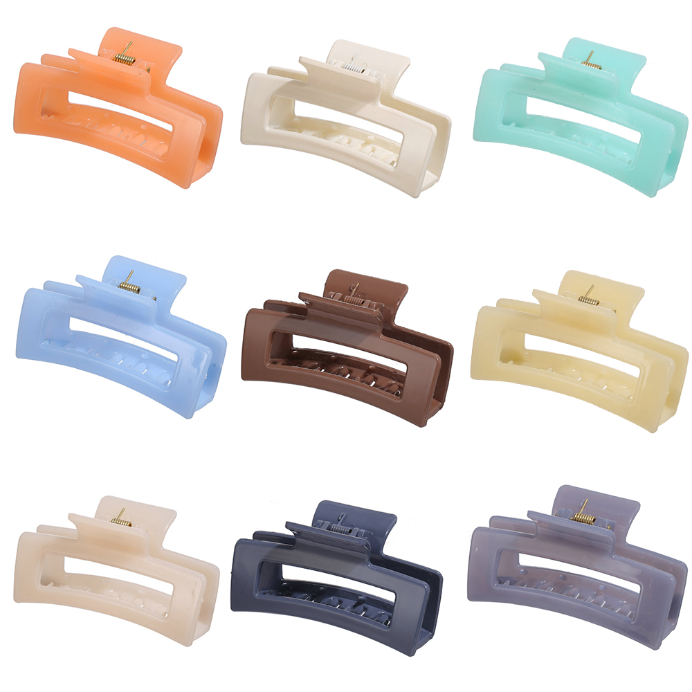 Simple square plastic Hair clips women classic hair accessories personalized Headdress