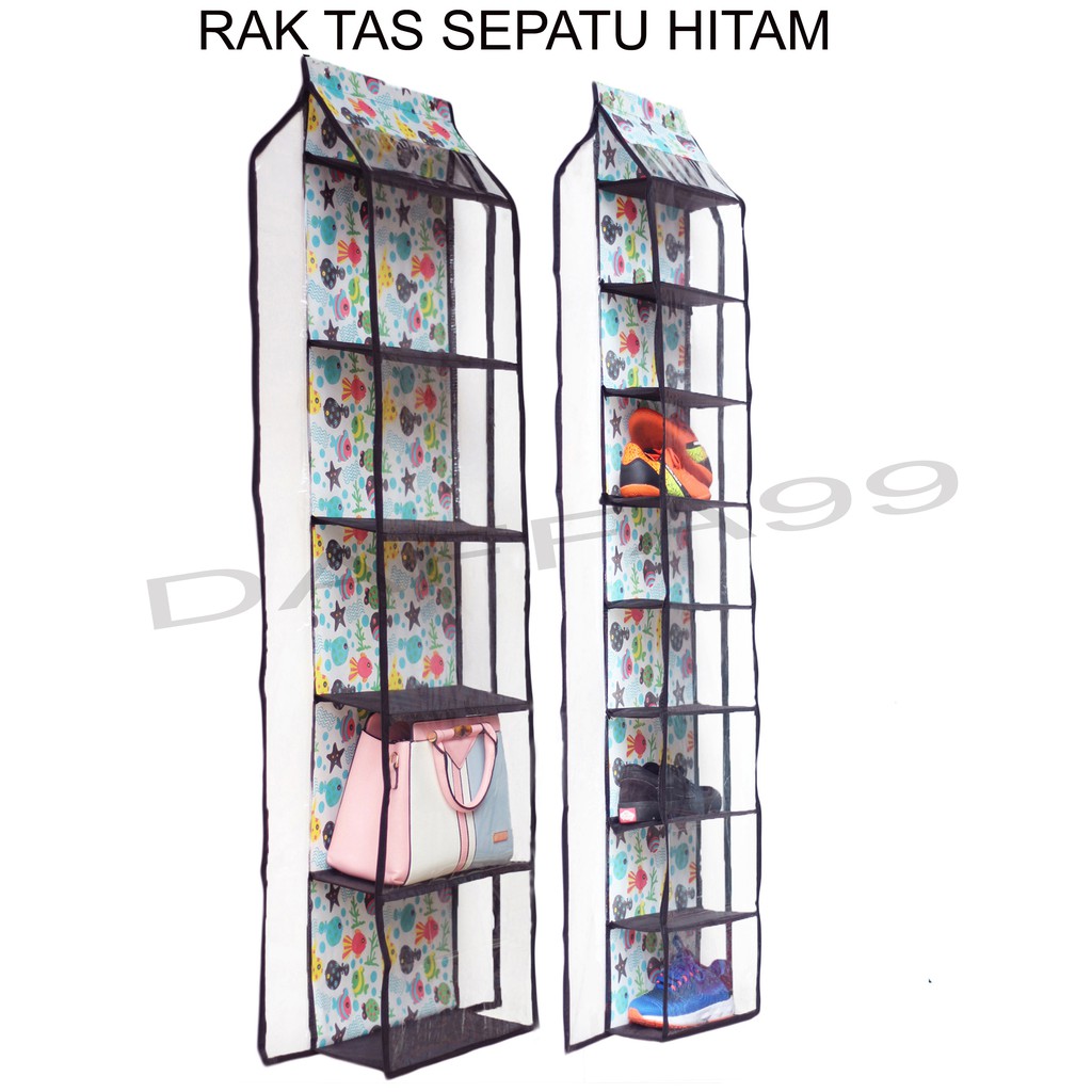 1 set rak tas &amp; sepatu gantung