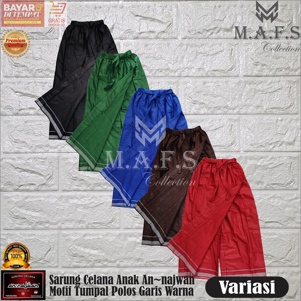 SARUNG CELANA ANAK ANNJAWAN MOTIF TUMPAL POLOS WARNA NEW