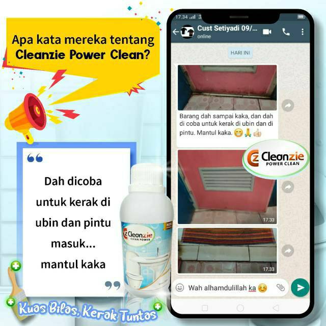 Cleanzie Power Clean Pembersih kamar mandi AMPUH HILANGKAN KERAK MEMBANDEL