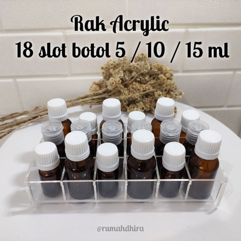Rak akrilik botol essential oil 5-15 ml parfum kosmetik aroma terapi holder acrylic