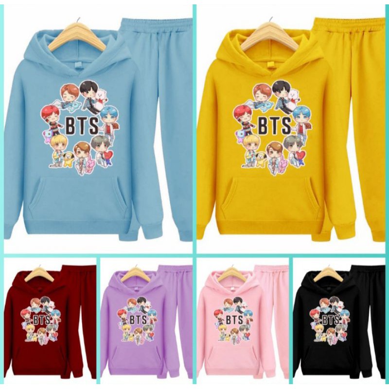 baju tidur anak perempuan terlaris/terbaru/setelan anak perempuan bts/hoodie anak bts/baju tidur