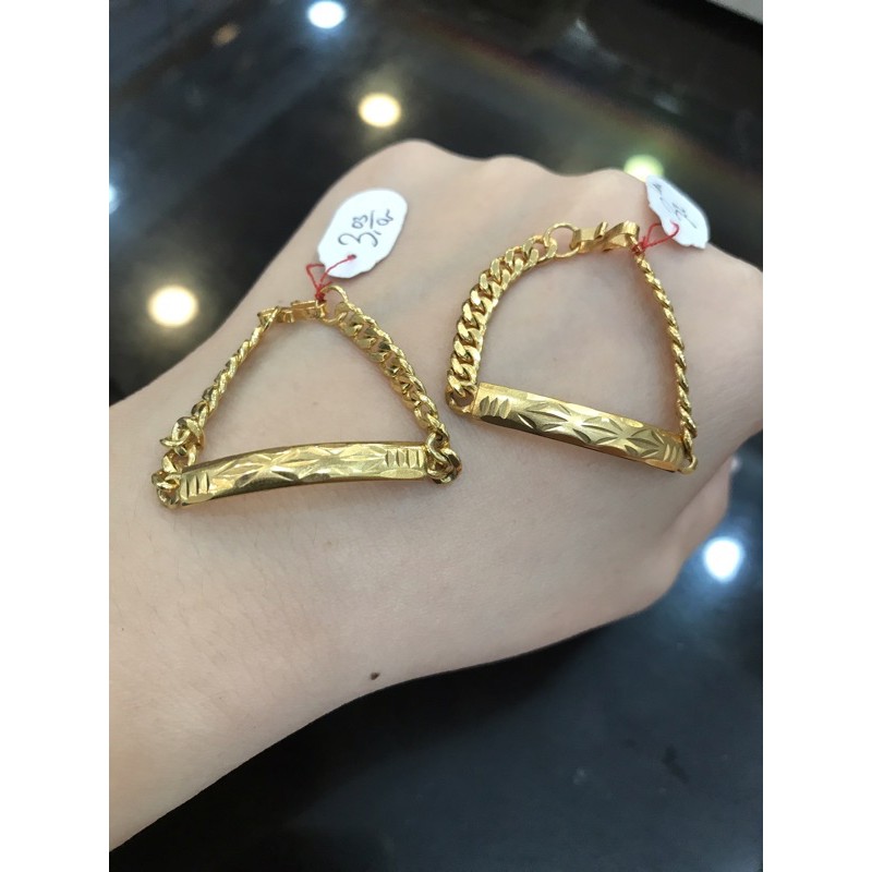 gelang bayi plat ukir emas kadar 300