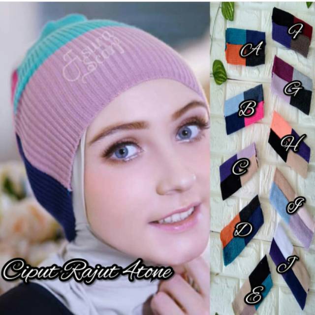 EMPAT WARNA••Inner rajut•ciput antipusing•Inner hijab•Bandana