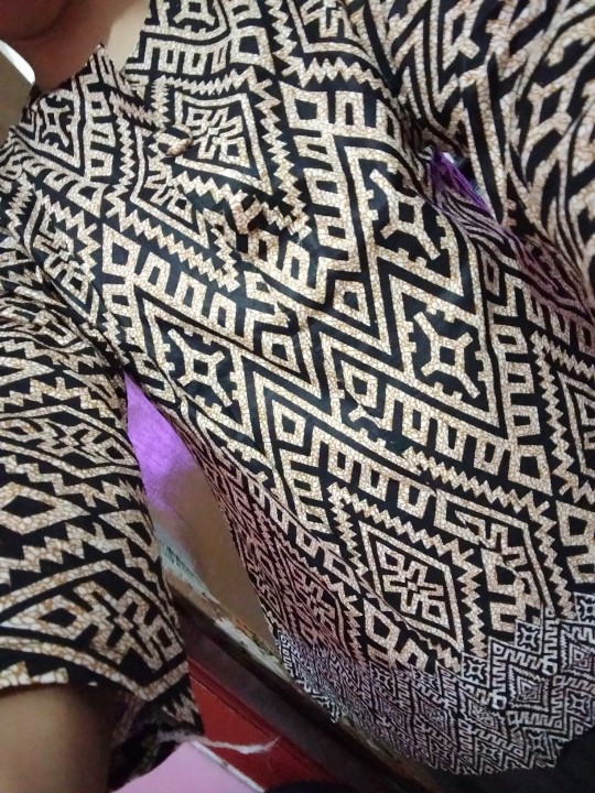 Tey-17 Batik Wanita Asj Sa Hrb026 Kenongo Kemeja Tosca Pendek
