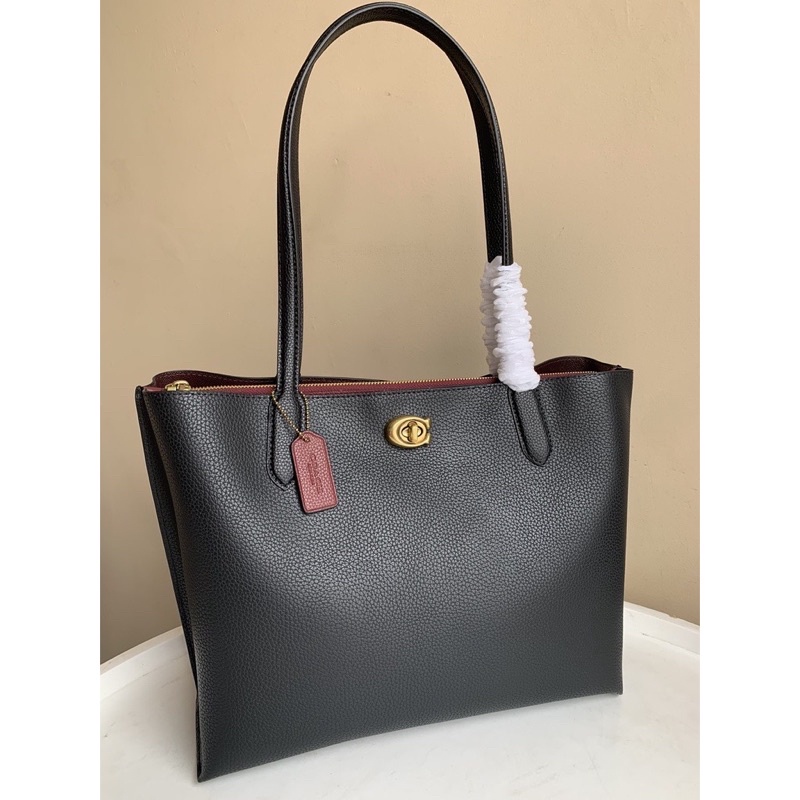 Coach Willow Tote In Colorblock (C0691) Black