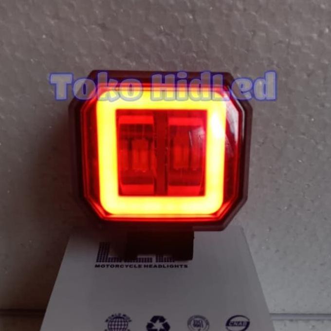 STAR LAMPU LED SOROT KOTAK FOGLAMP 20WATT CUT OFF ANGEL EYE MOTOR MOBIL #3