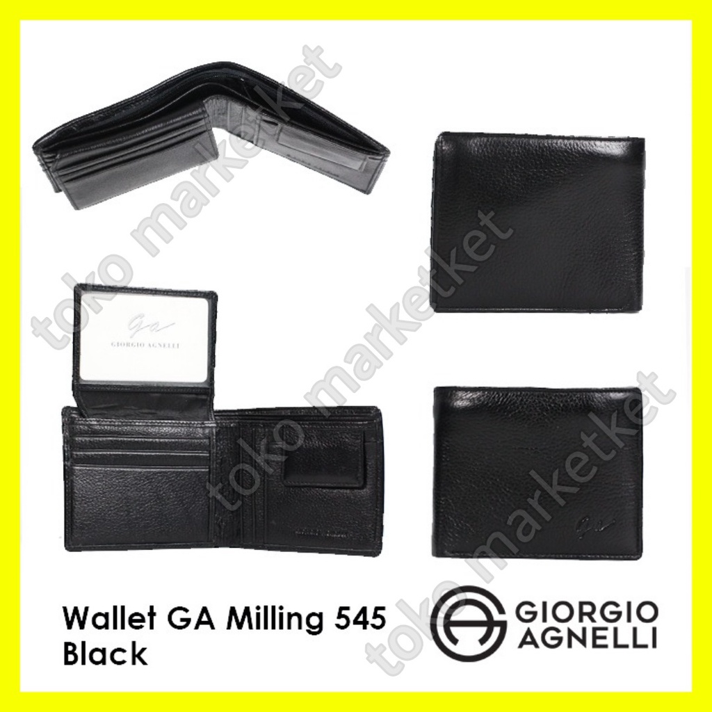 Dompet Cowo Warna Hitam Giorgio Agnelli 545 Original Guarantee Genuine Leather