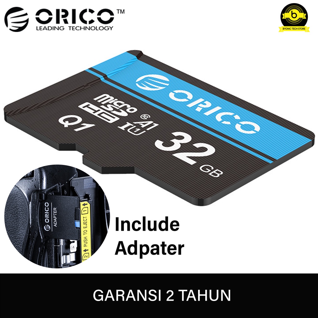 MicroSD 32GB SDHC ORICO High-Speed TF Card With SD Card Adapter MSQ1 kartu memory 32 gb ori kartu sd