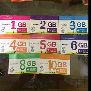 injek paket data TRI 1GB 2GB 3GB 4GB 5GB 6GB 8GB 10GB KUOTA++ Aon unlimited Happy Home Add
