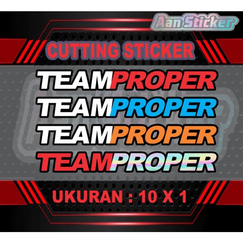 

stiker teamproper stiker cutting stiker lagi virall