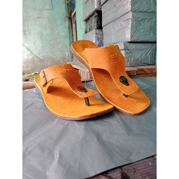 Sandal Jepit tarompah Selop Bakiak Terompah Pria Dewasa Cowok model Carvil kulit sapi asli original murah berkualitas casual terbaru tready