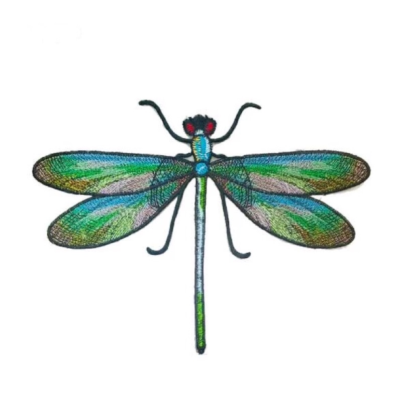 Big Dragonfly for Clothing Embroidery Patch Fabric DIY Applique Badges for Clothes