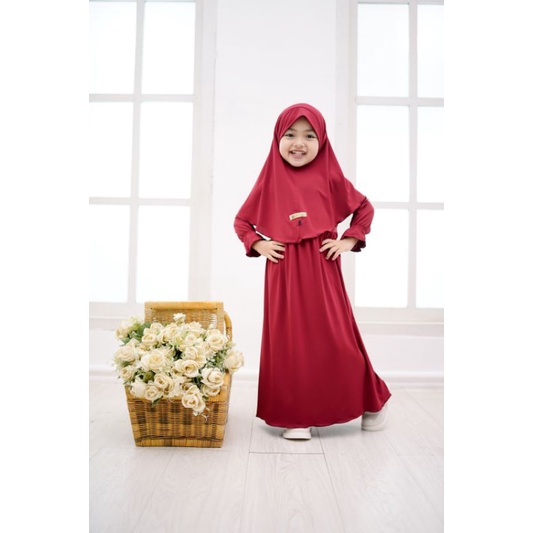 GAMIS  ANAK POLOS AIRA USIA 2-7 TH PREMIUM