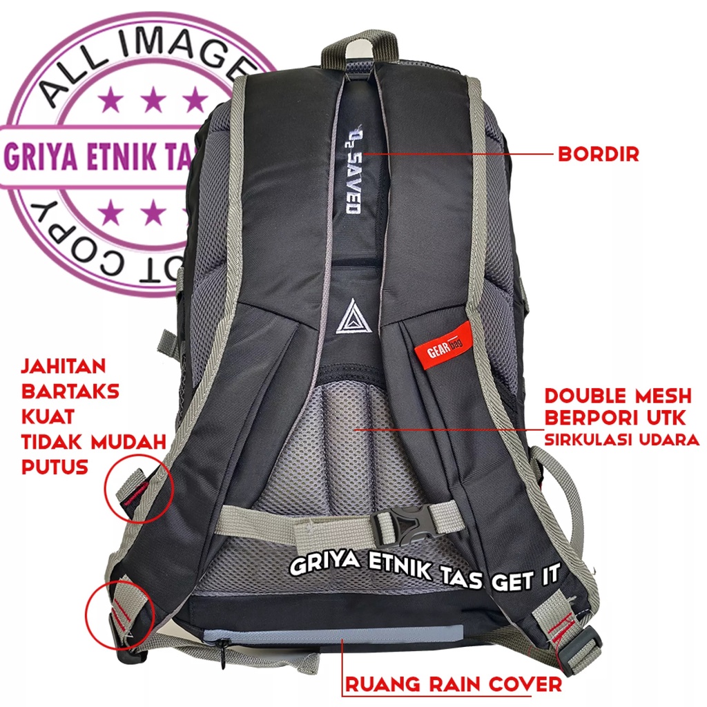 Tas Ransel Pria Distro Outdoor Backpack Gendong Punggung Gearbag Usebidof Redoubt