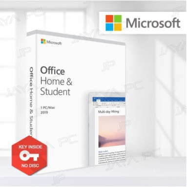 Software office home student 2019 OHS english apac em medialess 1 mac pc windows - OHS2019