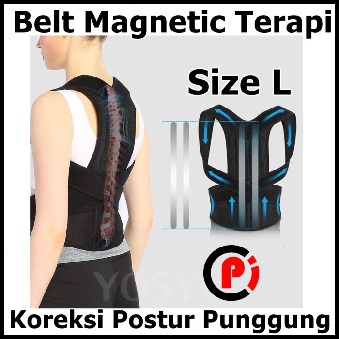 Belt Magnetic Terapi Koreksi Postur Punggung Size L Tipe Y11002