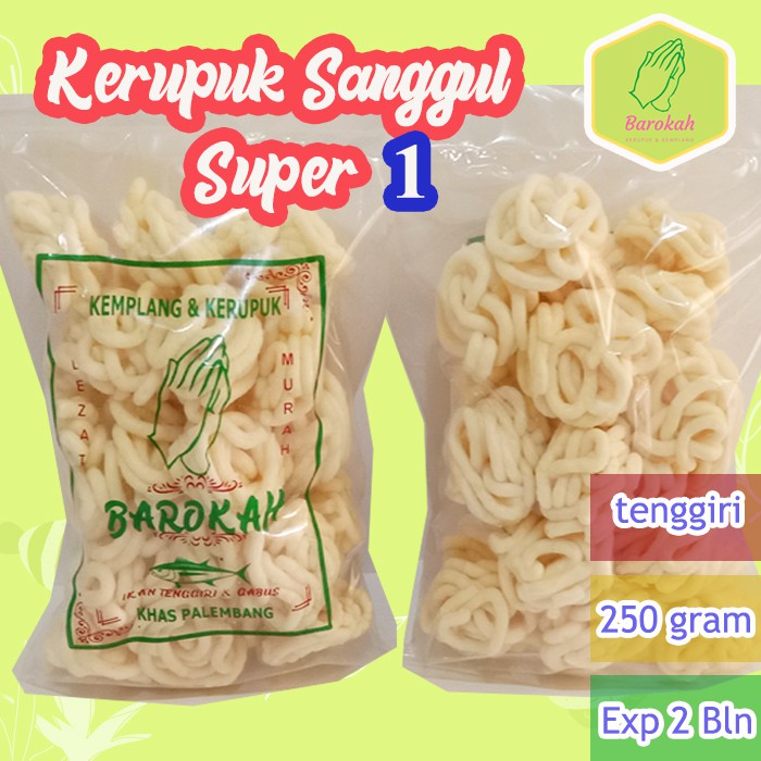 

kerupuk sanggul super ikan tenggiri 250 gram khas palembang