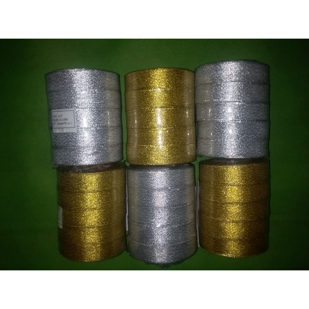 

pita satin gold/silver gliter 3/4 inc brand sakura