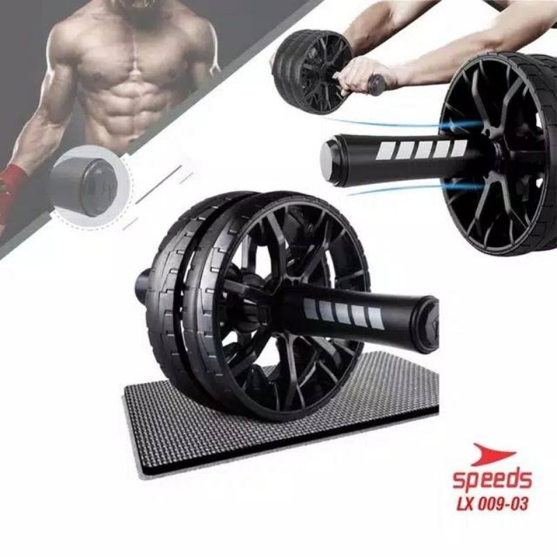 WHEEL AB / ROLLER WHEEL SPEED LX009-3 / ALAT FITNESS GYM LATIHAN PERUT