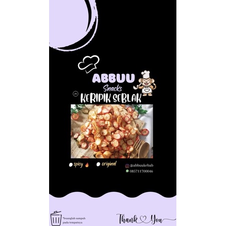 

ABBU SNACK, keripik seblak pedas gurih nagih