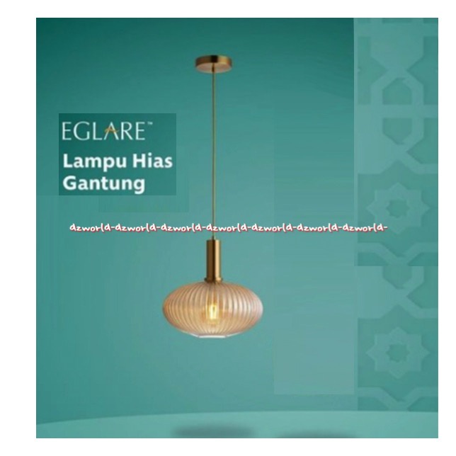 Eglare Minka Lampu Gantung Hias 30cm E27 Warna Coklat Gold Hijau Tosca Bronze Decorative Chandelier Desain Elegan Mewah Eklar