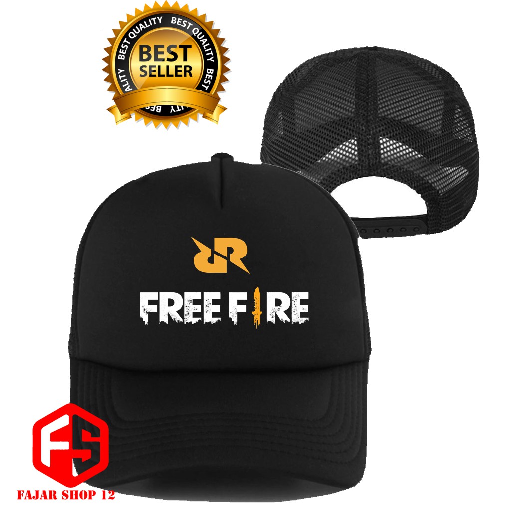 TOPI TRUCKER RRQ FREE FIRE LOGO