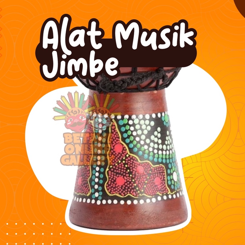 Alat Musik Jimbe / Gendang / Alat Musik Tradisional / Jimbe uk. 15 cm