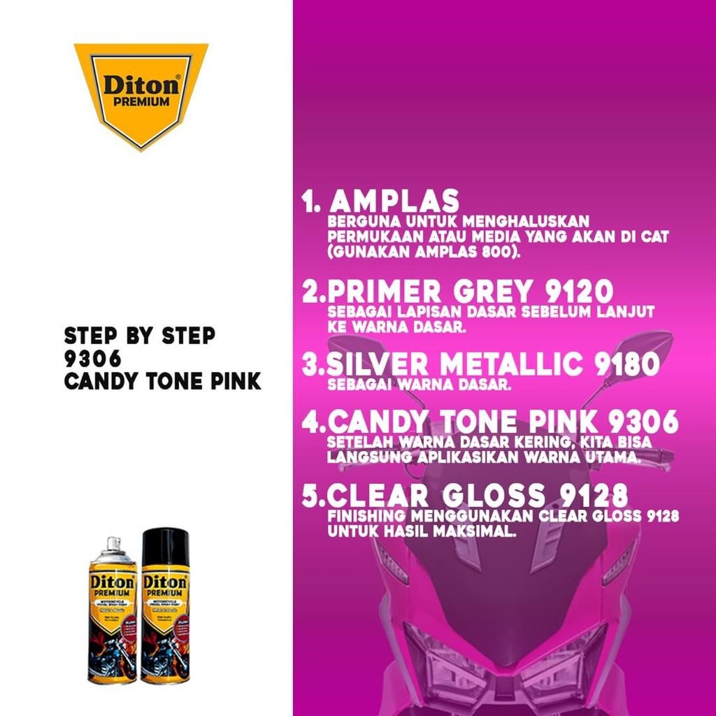 DITON PREMIUM Candy Tone Pink 9306 400 ml